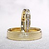 Wedding rings v1248 in Gold or Platinum with Diamonds