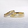 Wedding rings v1248 in Gold or Platinum with Diamonds