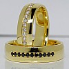 Wedding rings v135 in Gold with Diamonds