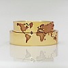 Wedding rings v1366 in Gold or Platinum with a World Map pattern