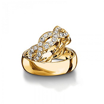 Wedding rings v146 in Gold or Platinum with Diamonds