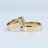 Square Wedding Rings v150 in Gold or Platinum