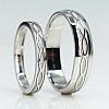 Wedding rings v1557 in Gold or Platinum with Infinity Pattern