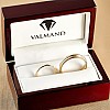 Wedding rings v1568 Faceted Antistress in Gold or Platinum