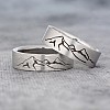 Wedding rings v166 with Mountain Landscape in Gold or Platinum