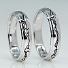 Wedding rings v1661 with Mountain Landscape in Gold or Platinum