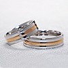 Wedding Rings v169 Two Color Gold with Diamonds