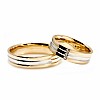 Wedding Rings v169 Two Color Gold with Diamonds