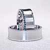 Barcuta v170 Gold or Platinum Wedding Rings with Blue Diamonds