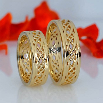 Wedding rings Celtic Model v1719 in Gold or Platinum