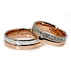 Wedding Rings in Two Colors v172 in Gold or Platinum with Diamonds