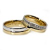 Wedding Rings in Two Colors v172 in Gold or Platinum with Diamonds