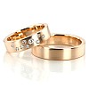 Wedding rings v173 in Gold or Platinum with Diamonds