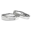 Two-tone Gold or Platinum Diamond Wedding Rings v186