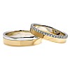 Two-tone Gold or Platinum Diamond Wedding Rings v186