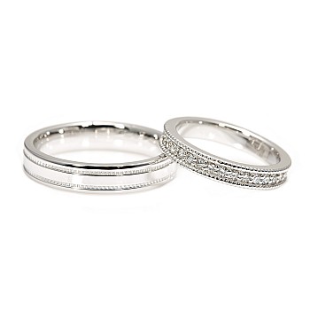 Custom v197.1 Gold or Platinum Wedding Rings with Diamonds