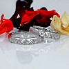 Wedding rings v229 in Gold or Platinum with Diamond