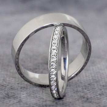 Platinum and Diamond Wedding Rings vp230