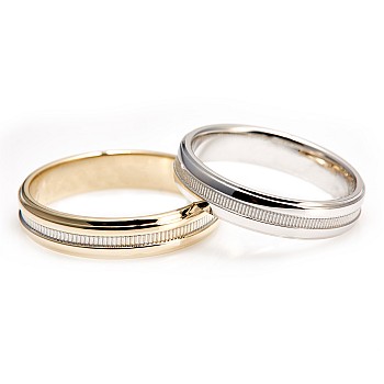 Wedding rings v2965 in Gold or Platinum