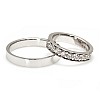 Wedding rings v2971 in Gold or Platinum with Diamonds