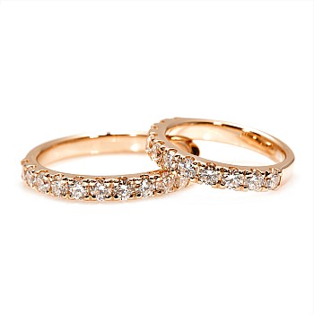 Wedding rings v3109 in Gold with Diamonds