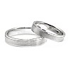 Single gold wedding rings with satin matte finish v3156