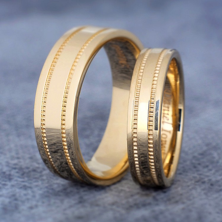 Wedding rings v356 in Gold or Platinum