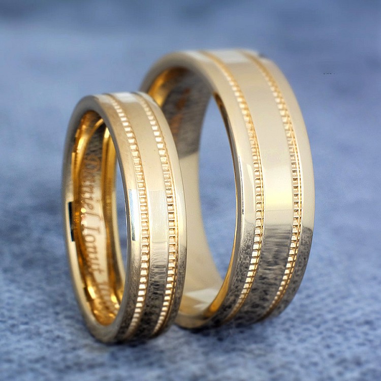 Wedding rings v356 in Gold or Platinum