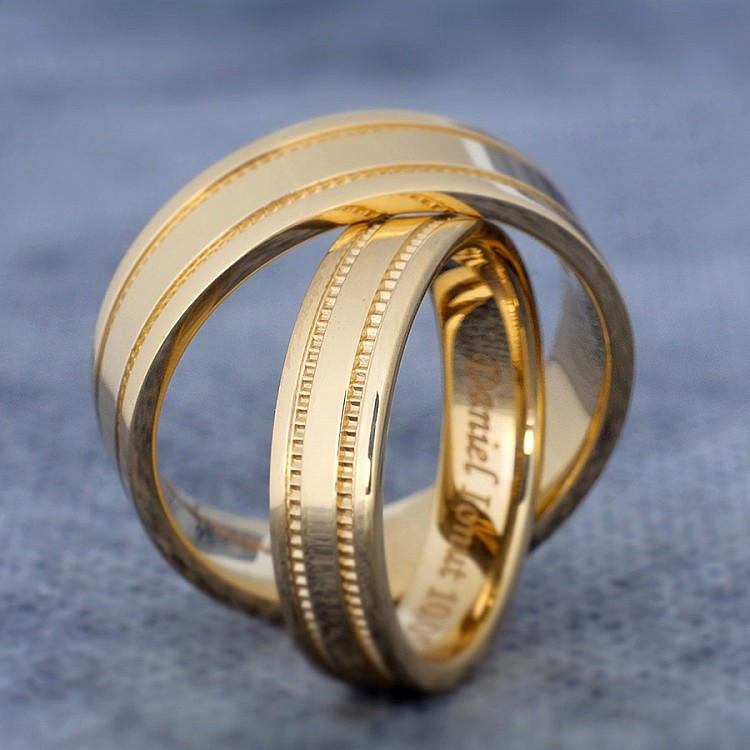 Wedding rings v356 in Gold or Platinum