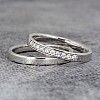 Simple Wedding Rings vp358 in Platinum with Diamonds