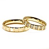 Chopard model wedding rings in Gold with colorless Diamonds v3819