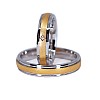 Wedding rings v523 in Gold or Platinum with Diamond