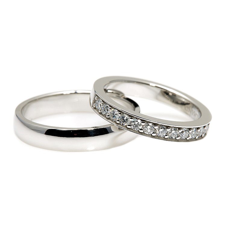 Platinum Wedding Rings with Diamonds vp857