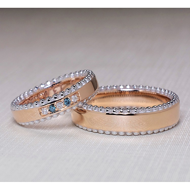 Gold Diamond Wedding Rings v887