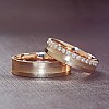 Wedding rings v950 in Gold or Platinum with Diamonds