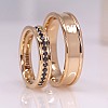 Gold v968dn Wedding Rings with Black Diamonds