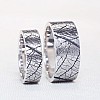 Wedding rings v983 in Gold or Platinum with Pattern Inspired by Nature