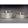 Wedding rings v983 in Gold or Platinum with Pattern Inspired by Nature